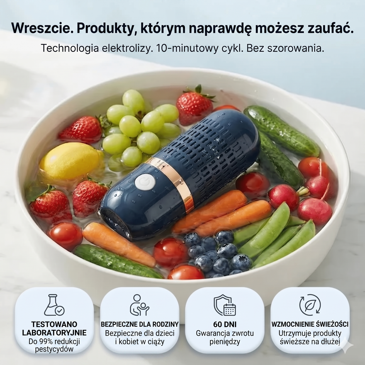 System oczyszczania żywności UV